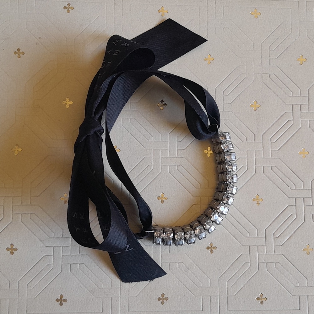 Vintage retro 3 layer rhinestone diamond belt bracelet anklet choker necklace